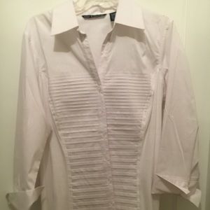 White button down blouse